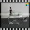 Hot sell Hotel display Acrylic coffee table with clear base and marble top