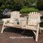 wooden outdoor bench with cooler