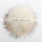 RFB002J White raccoon fur pom poms 8-15cm animal fur ball for hat or beanie ,bags accessory