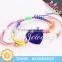Promotional Jewelry Adjustable Macrame Love Charm Bracelets