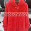 emk1460 yellow red real mink fur coat with hood