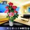 LED Color change big power fiber optic flowers -Red Penoy with color change funtion for home decorative with ROHS and CE