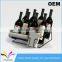 Quality Guarantee 8 Bottles Metal Counter Top Wine Display