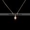 Real zircon crystal 24k saudi gold jewelry meaningful pendant natural gemstone necklace