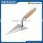 wooden handle, metal end cap, 12cm carbon steel blade Italian pattern bricklaying trowel building tools