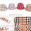 2016 newborn baby girls checkered summer hat