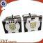 customized enamal paint metal company logo cufflinks