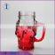Machine made cheap price glass skull mason jar with handle                        
                                                Quality Choice
