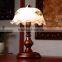 antique wooden table lamp ., British style .wooden tale lamp .hand craft table lamp