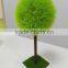 New Product Evergreen potted Samll Plant Artificial Moss Topiary Ball in Pot for wholesale