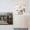 metal in flower shape suspension light fixture in white painted