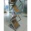 silver magazine holder aluminum acrylic brochure holders lockable brochure stand                        
                                                Quality Choice