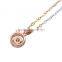 925 sterling silver material plated rose gold gold two tones diamond necklace