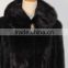 2015 new arrival woman long mink fur coat with hooded