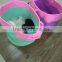 Handmade Crochet Basket, wood folding basket