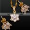 18K Gold Vacuum Plated Snowflake Jewelry Set
