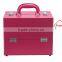 Factory Price Sunrise Pink Mini Compact Expandable Makeup Train Case