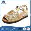 2016 Beautiful Girls Golden Twinkling Fish Mouth Flat Sandals
