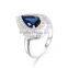 Latest Gold Ring Designs Blue Sapphire Fashion Wedding Rings SPG845W