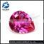 High hardness heated pear shape lab created loose ruby gemstone, loose ruby gemstone, lab created ruby gemstone