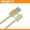 2015 PNGXE Newest design led 1.5M Kirsite Weave Metal Braided Data Cable Support New IOS9