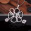 rose flower shaped rosary pendant necklace jewelry