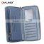 QIALINO Wholesale Zip Wallet Luxury Ostrich Leather wallet handbag for men