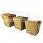 Disposable craft paper curry rice box with handle fast food meal boxes
