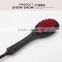 Black Brush Hair Straightener Digital Anti Scald Anti Static Ceramic Heating Detangling Hair Brush