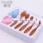 Hot sale full face using Puff oval 7 brush with cleaning mat