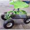 Rolling Garden Cart Work Seat With Heavy Duty Tool Tray Durable TC4501