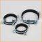 China manufacture best quality stainless rubber lined fixed clamp