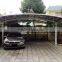 High grade solid PC imitation wooden aluminium frame double carport