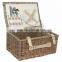 Willow Picnic Basket 2 Person Outdoor Wicker Picnic Hamper Set