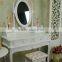 Solid Wooden Dresser Europe Style White Color Bedroom Dressers With Stool Knocked Down Package 90*38*146CM