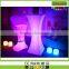 Fashionable Look Nightclub Graceful LED Glowing Bar Round Cocktail Table