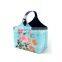 Flower Print Faux Leather Buckle Handle Magazine Newspaper Basket/holder