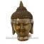 temple garden building metal brass buddha head statues