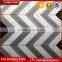 Popular Chevron shaped mixed color marble stone polished mosaic tiles