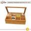 Wholesale Handmade 8 Compartment gift bamboo tea bag box