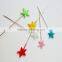 Fashion and high quality wheel pink star head sewing pin in 55mm