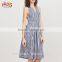 Navy Gingham V Back Crisscross Back Dress New Ladies Vintage Dress Names HSd7454