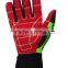 CE 4543 cut proof high visibility oil and gas safety gloves TPR cut resistant impact protection gloves