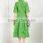 Guangzhou Supplier Customized High-end Muslim Long Sleeve maxi dress Aqua Green Evening Dress 2016