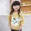 girls fashion bowknot embroidery shirts pullover hoodies