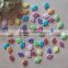 Latest design beads necklace flat round chemical wash acrylic jewelry bead