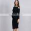 Women Long Sleeve Off Shoulder Elastic Modal Fabric Midi Dresses Ladies Ankara Maternity Dress