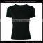 Custom Women Pure Black Plain Short Sleeve T-Shirts,Oem Cotton Blank Plain T Shirts for women