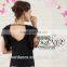 Tiered asymmetical flounced sleeves ballroom wear/ballroom wear