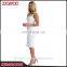 2017 New Fashion Customed Sleeveless White Midi Brand Pretty Women Lace Dress